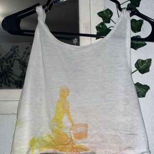 Graphic tank crop top